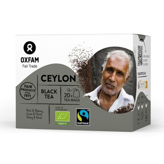 Oxfam Fair Trade Bio černý čaj Cejlon ze Šrí Lanky, sáčky 20 x 1,8 g