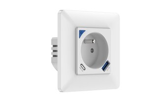 Immax NEO Smart vnitřní zásuvka s kolíkem, typ E, 1xUSB, 1xUSB C , PD 20W, Zigbee