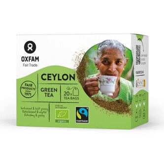 Oxfam Fair Trade Bio zelený čaj Cejlon ze Šrí Lanky, sáčky 20 x 1,8 g