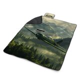 Plážová deka Bojové letadlo v horách: 200x140 cm