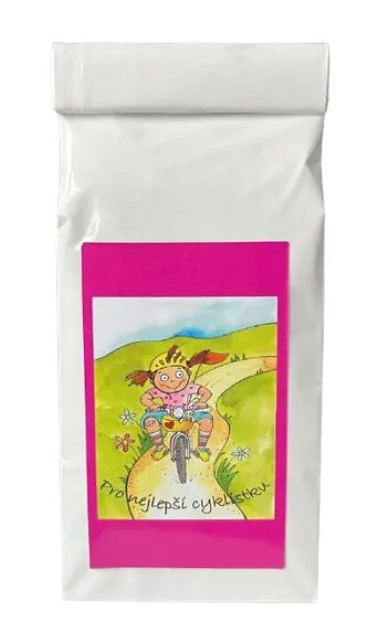 Čaj - pro nejlepší cyklistku  – rozkvetlá zahrada