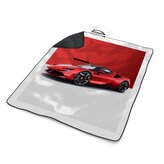 Plážová deka Ferrari na červenobílé: 200x140 cm