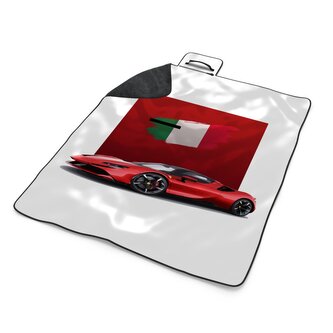 Plážová deka Ferrari Italská vlajka na červeném bloku: 200x140 cm