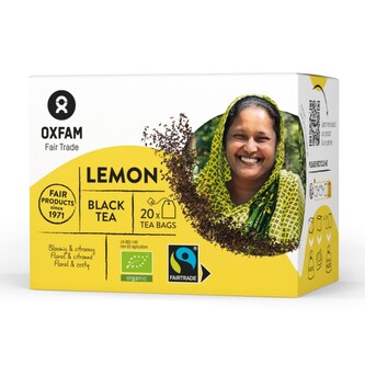 Oxfam Fair Trade Bio černý čaj s citrónovým aroma ze Šrí Lanky, sáčky 20 x 1,8 g