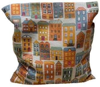 Špaldový polštářek DOMKY – 30x30 bez bylinky