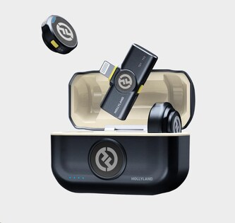 Hollyland Lark M2 Lightning - Wireless Lavalier Microphone with Lightning Plug (Duo,Shine Charcoal)