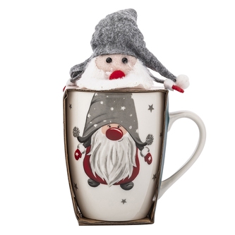 ZIMOWY KUBEK BARYŁKA NBC 340 ML Z MASKOTKĄ SKRZAT W OPASCE