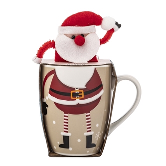 ZIMOWY KUBEK BARYŁKA NBC 340 ML Z MASKOTKĄ MIKOŁAJ A W OPASCE