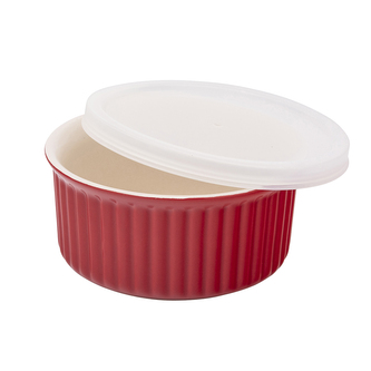RED CHILLI RAMEKIN CERAMICZNY 12,5X6 CM 370 ML Z POKRYWKĄ