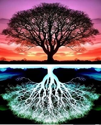 NORIMPEX Diamantové malování Strom 30x40cm