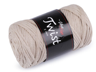 Bavlněná pletací příze Twist macrame 500 g rozčesávací - 1 ks - 8 (8214) béžová světlá