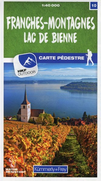 Franches-Montagnes / Lac de Bienne 10 Wanderkarte 1:40 000 matt laminiert