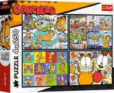 TREFL Puzzle Garfield nemá rád pondělí 4x250 dílků