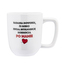 KUBEK PORCELITOWY BARYŁKA 375 ML DEK. INTELIGENCJA PO MAMIE