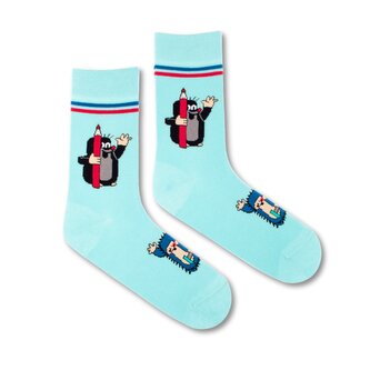 Ponožky Krtek s pastelkou Modré L (43-46)