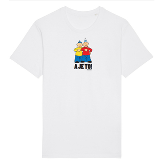 Tričko Pat a Mat - A je to! bíle Bílé S