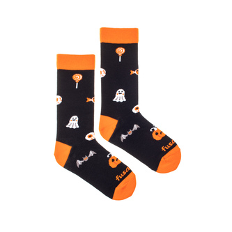 Dětské ponožky Halloweenska párty Oranžové S (23-26)