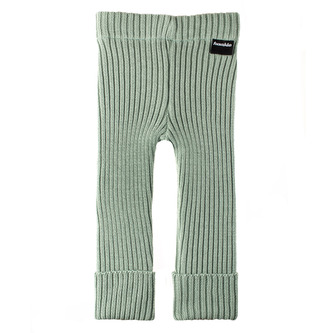 Dětské pletené legíny Fusakle MERINO mint Zelené 86/92