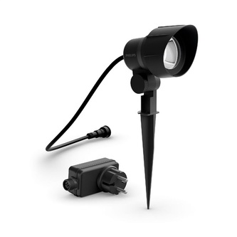 Venkovní zapichovací Low Voltage LED bodové svítidlo 24W 600lm 2700K 5m IP44 nestmívatelné, černé