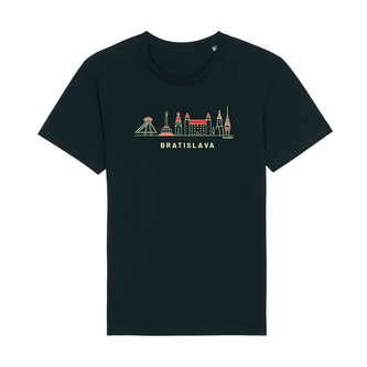 Tričko Bratislava ikony černé Černé XL