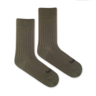 Ponožky Žebro kaki Zelené L (43-46)