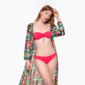 Plavky Fusakle bandeau růžové vrchní díl Růžové XS