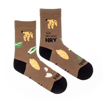 Ponožky Recykluj bio Hnědé M (41-45)