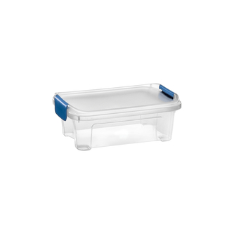 Úložný box COMBI s víkem a klipy 2,5 l transparent/modrá