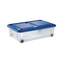 Úložný box s kolečky STOCK-BOX 28 l transparent/modrá