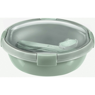 Kulatá dóza SMART TO GO ECO 1l s příborem zelená