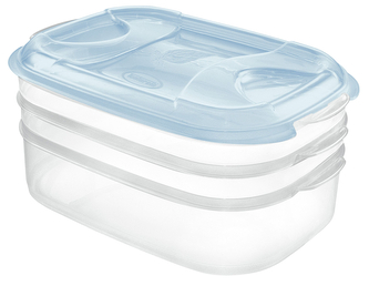 Set dóz NUVOLA PLUS 1+1+2 L transp/modrá