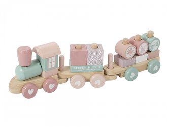 Vláček dřevěný Pink