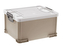 Úložný box AURORA 23L s víkem, transp/šedá