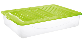 Úložný box DODO STOCK-BOX 56,4 l transparent/zelená