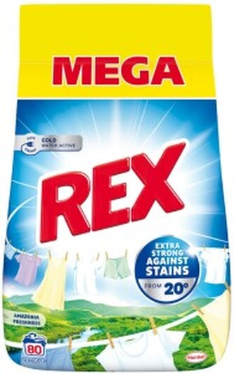 REX prací prášek Amazonia Freshness 80 praní, 4,4kg
