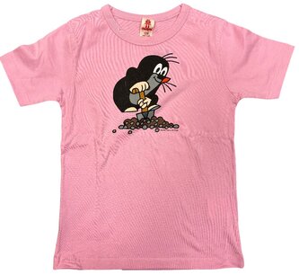 Dětské tričko Krteček: Zahradník (výška 140-152 cm) růžová bavlna