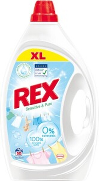 REX prací gel Sensitive & Pure 50 praní, 2,25L
