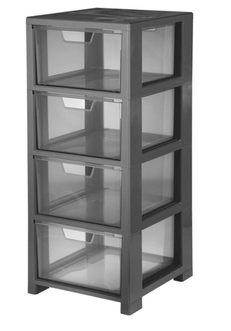 Zásuvka LINEA STORAGE 4 grafit