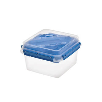 Dóza na potraviny 2,25L FRESH SYSTEM  s příborem transp/červená