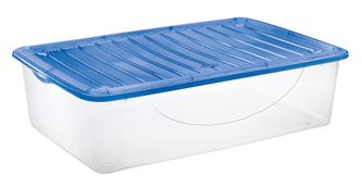 Úložný box DODO STOCK-BOX 27 l transparent/modrá