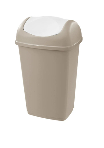 Odpadkový koš GRACE 9 l šedohnědá/bílá