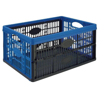 Skládací přepravka VOILA 32 l černá/modrá