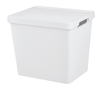 Úložný box MAYA XL s víkem - 23,9 l bílá