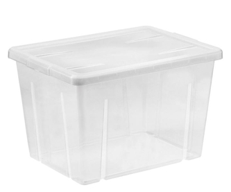 Úložný box LINEA 19L s víkem transparent