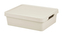 Úložný box MAYA M s víkem - 9,2 l krémová