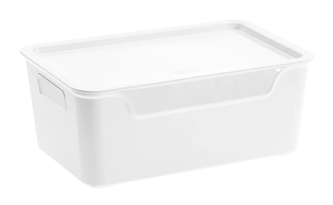Úložný box BELLA XL s víkem - 4,22 l bílá