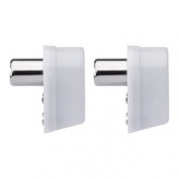 EMOS Konektor IEC vidlice zacvakávací úhlový, 2 ks, blistr