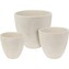 PROGARDEN Keramické květináče sada 3 ks bílá KO-066900330