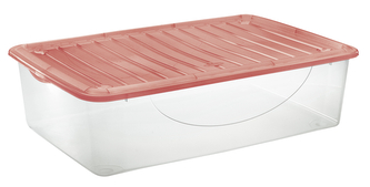 Úložný box DODO STOCK-BOX 27 l transp/červená