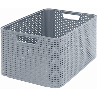 Úložný box RATTAN Style2  L -světle šedá